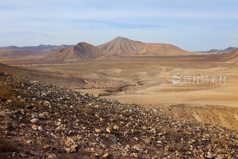 Fuerteventura火山岩层- Montaña Roja